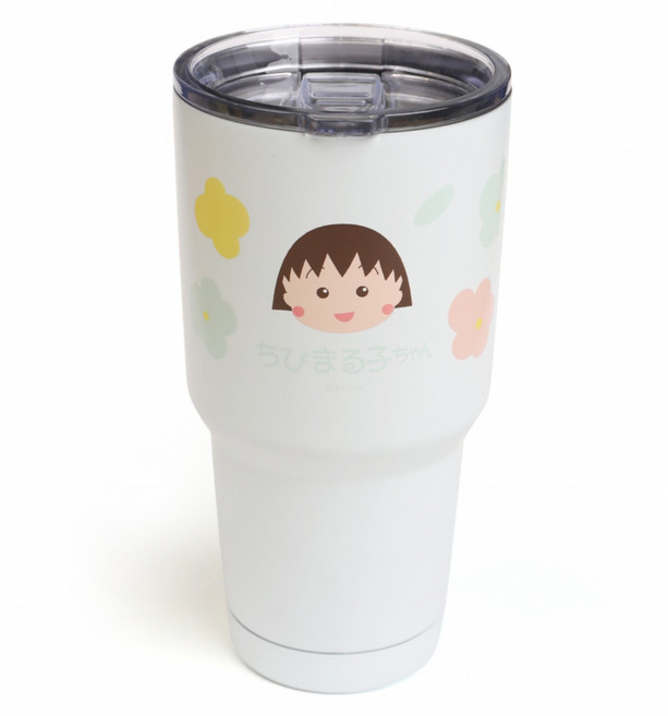 norns 櫻桃小丸子不鏽鋼酷涼杯, 小花, 1個, 900ml