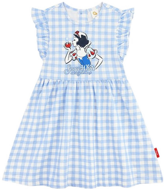 밀크마일 디즈니 백설공주 애플츄 체크 원피스