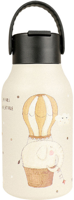 runbott Mii 輕量陶瓷保溫瓶 動物園, 米色, 350ml, 1個