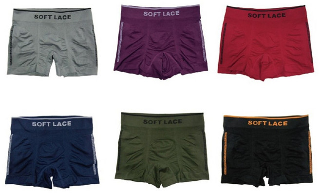 Soft Lace 莎莉絲 竹炭抑菌男四角褲6件組 999