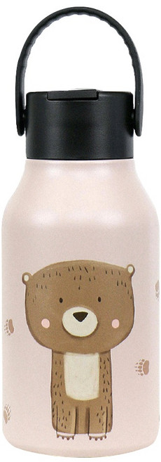 runbott Mii 輕量陶瓷保溫瓶 小熊, 咖啡色, 350ml, 1個