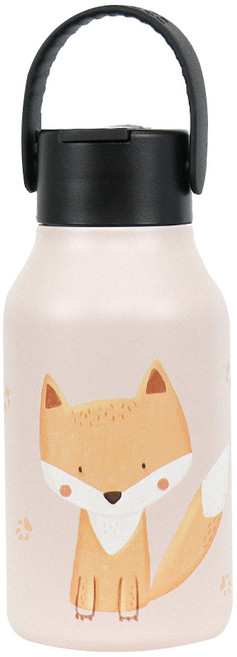 runbott Mii 輕量陶瓷保溫瓶 350ml 吸管喝水杯 狐狸 淺棕色 1個