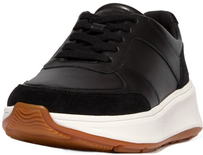 fitflop 女款 F-Mode 皮革麂皮厚底運動鞋