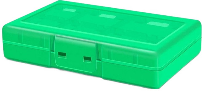 호후 닌텐도 스위치 게임 카드 타이틀 칩 보관 26칸 케이스, 그린, 1개