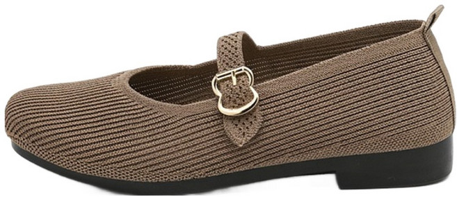 잭앤질 여성용 가벼운 메쉬 데일리 니트 메리제인 쿠션 로퍼 JA6106