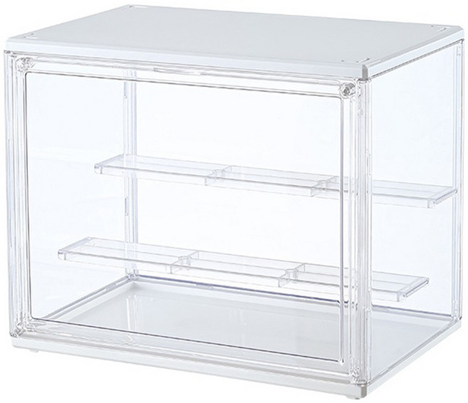 라라해피 아크릴 피규어 LED 투명 굿즈 전시 장식장 03 화이트, 1개