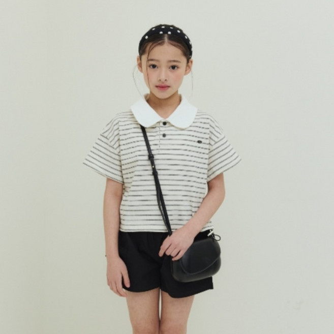 에스엠투 셀린 카라 반팔 티셔츠