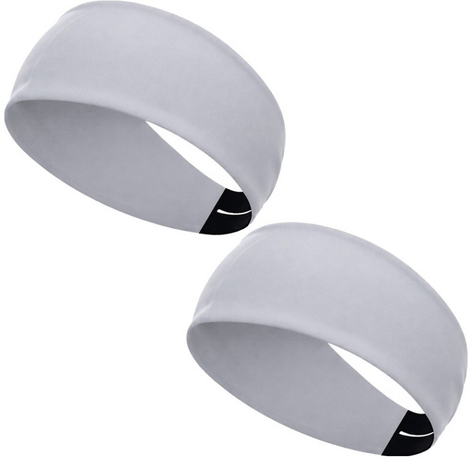 인콘트로 듀얼 벤틸레이션 냉감 스포츠 헤어밴드, 2개, 라이트그레이