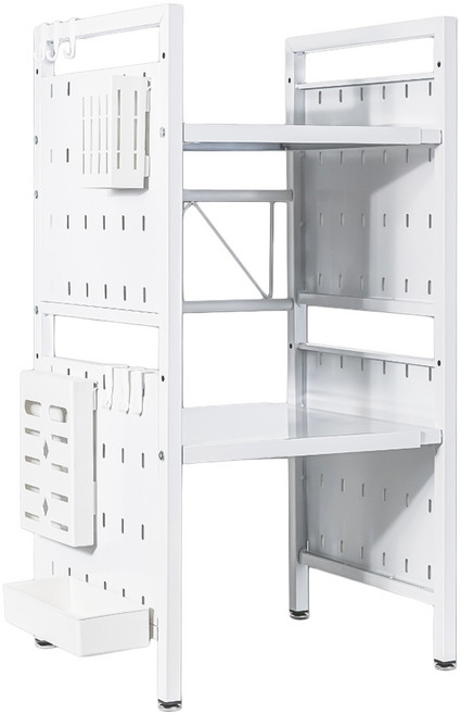 ONE HOUSE 納川洞洞款微波爐雙層置物架4件組 OH-K310-A1, 白色, 1個
