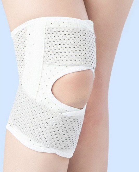 하미룸 관절 여름 얇은 폴리에스테르 2세대 2스프링 무릎 보호대, 흰색, 1개