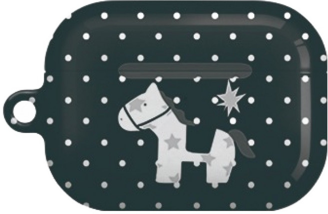 CNC 칩앤칙 포니 스튜디오 유광 에어팟 프로 3 케이스, GRAY STAR, 1개