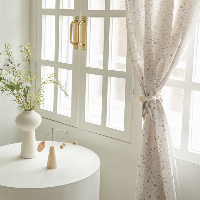 쉬폰 인테리어 테라조 패브릭 포스터, 베이지