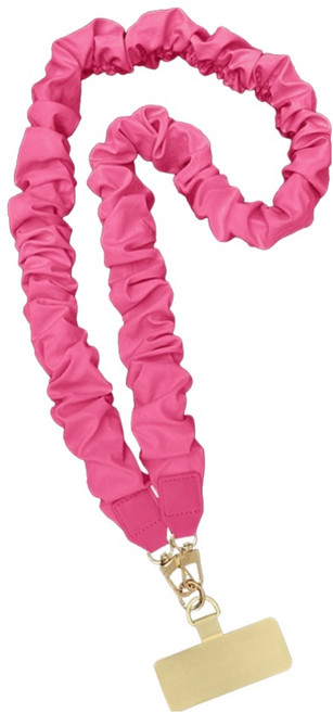 디멜디 여성용 러플 숄더 탈부착 휴대폰 걸이 줄 130cm, 로즈레드, 1개