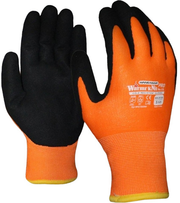 핸드맥스 겨울 방한 스마트 폰터치 방수 코팅 워머니트프로 장갑 양손세트 S, 오렌지, 1세트