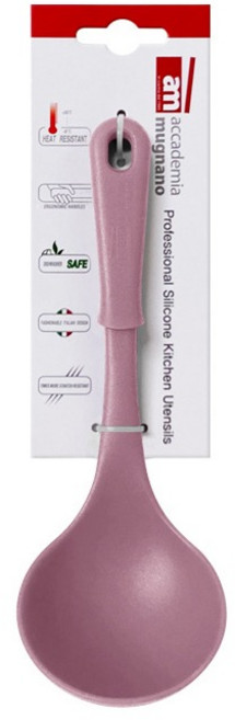 am 실리콘 미니국자 앞접시 서빙스푼 S, 핑크, 1개