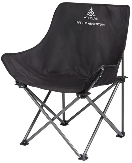 ATUNAS 歐都納 舒適摺疊高腳QQ椅 A1CDGZ03, 黑色, 1個