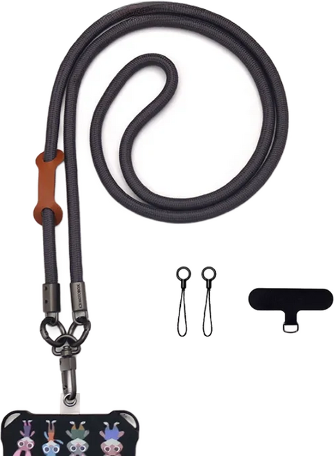 디멜디 크로스백 어깨 줄 분리형 핸드폰 스트랩 120cm, 진그레이, 1개