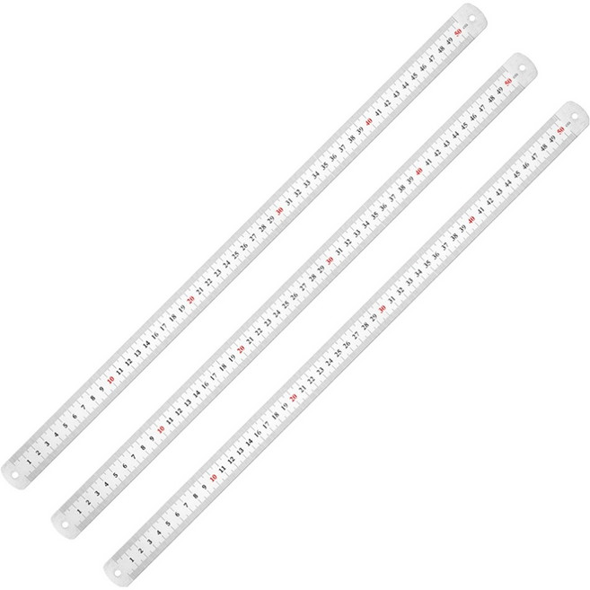 코쿠리 스테인레스 스틸 양면 직자 50cm 6W0133, 혼합색상, 3개