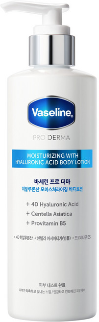 바세린 프로 더마 히알루론산 모이스처라이징 바디로션, 250ml, 1개
