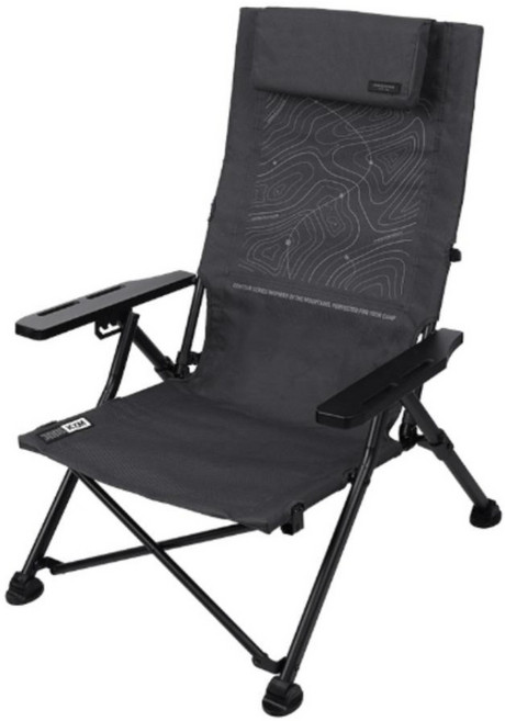 KZM 曲線4段低座高背折疊椅, 炭灰色, 1個