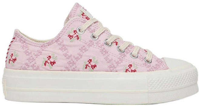 컨버스 척 테일러 남녀공용 올스타 리프트 로즈크로스 로우 스니커즈 A13660C