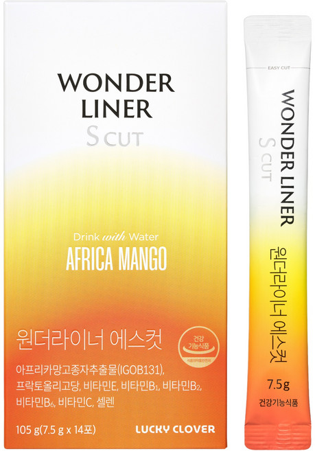 럭키클로버 마시는 아프리카망고 원더라이너 에스컷 14p, 105g, 1개