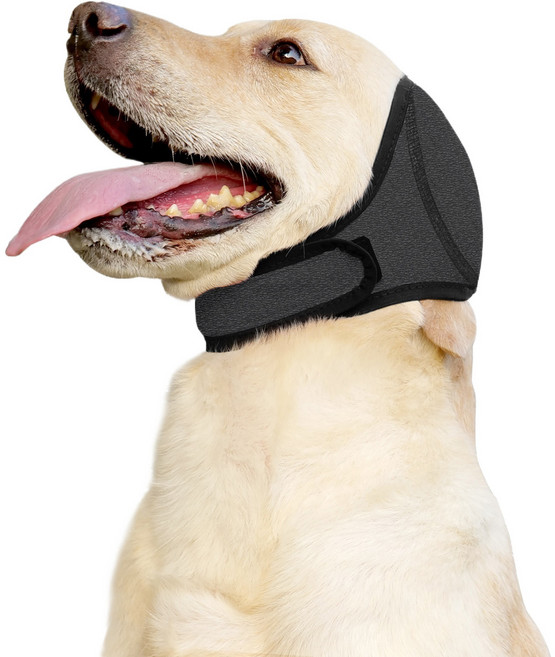 루모어 강아지 진정 소음차단 캡 여름 수영 헤드커버, 그레이, 1개