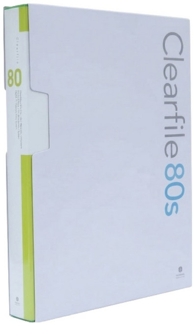 문화산업 대용량 인덱스 클리어화일 A4 80p, 1개, 연두(F525A-73)