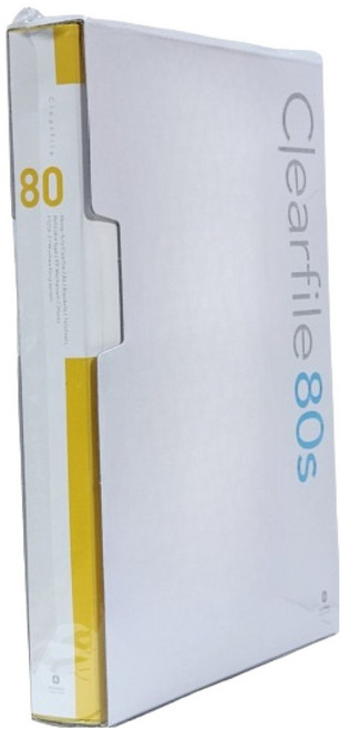 문화산업 대용량 인덱스 클리어화일 A4 80p, 1개, 노랑(F525A-74)