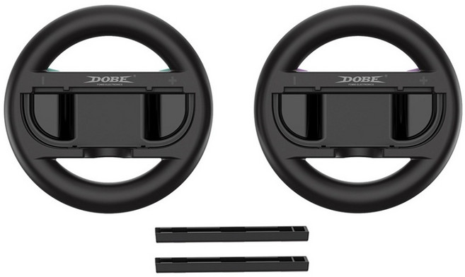 DOBE 圓形方向盤 Switch1/2代適用, 黑青紫, 2個, TNS-3196S