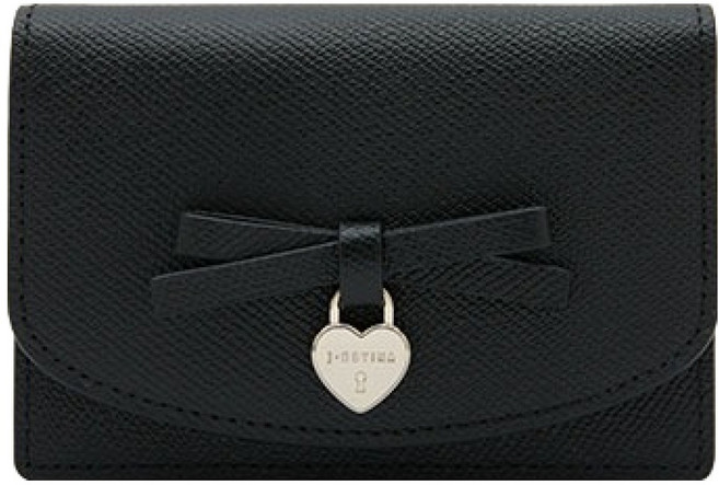 제이에스티나 여성용 제인 리본 플랩 카드지갑 + 메시지카드 + 쇼핑백 JSNCSF6BS746BK010