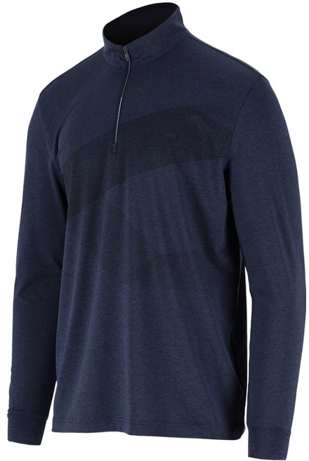 PAT 남성용 라인 그라데이션 프린트 목크넥