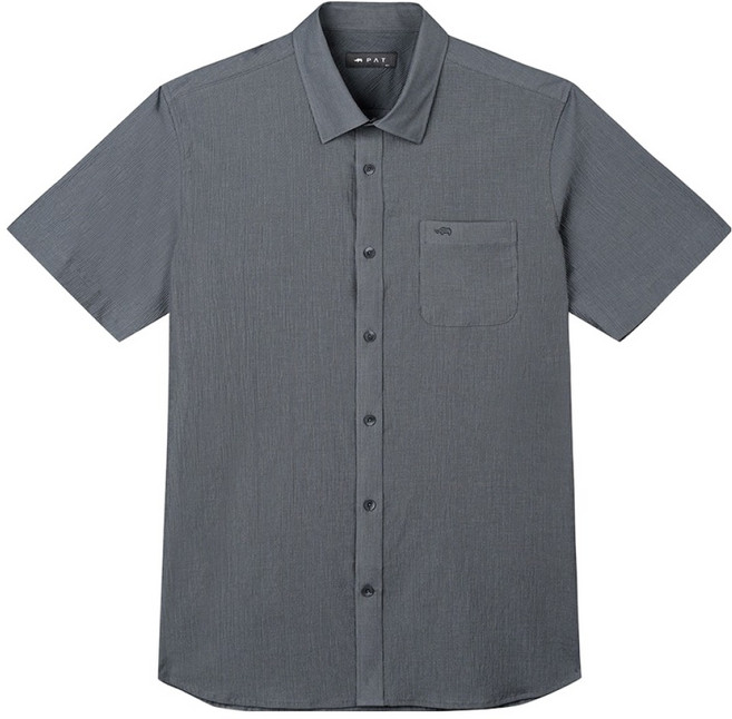 PAT 남성용 요루 반소매 오픈 카라 셔츠