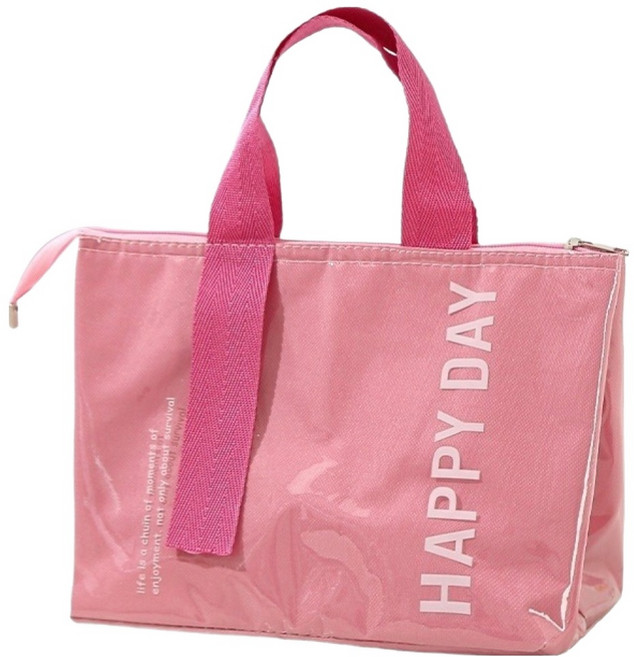 bentobag 옥스포드 휴대용 보온보냉 대용량 도시락가방, 핑크, 1개