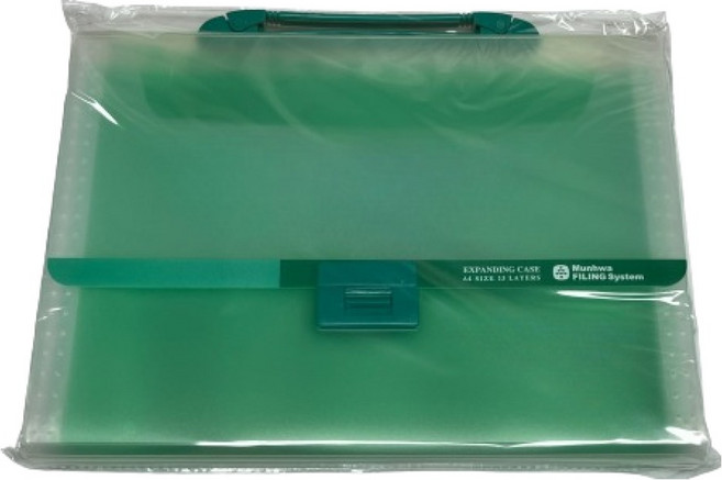 문화산업 투명도큐멘트화일 F5599-7, 녹색, 1개