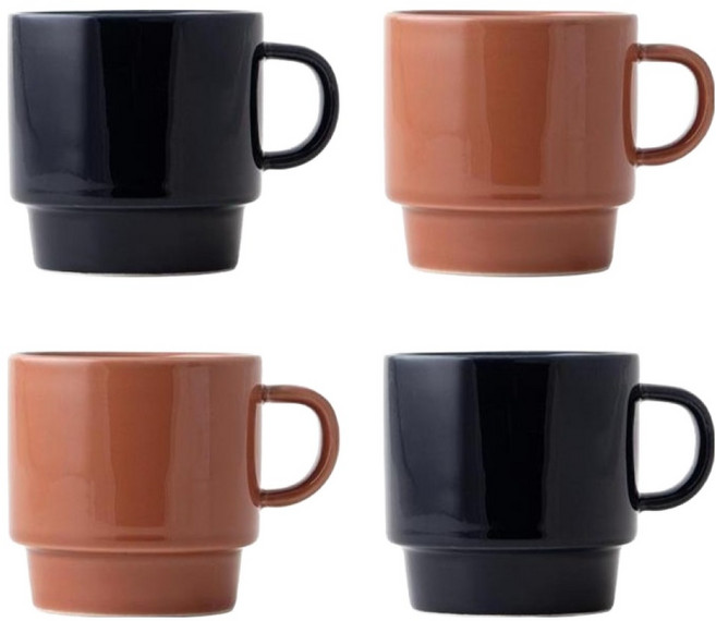 소소모소 청실홍실 머그 2종 x 2p 세트, 청색, 홍색, 1세트