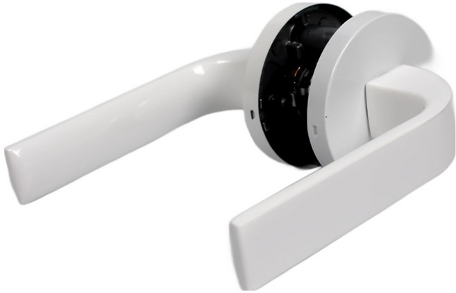 케이원도모 버튼형 방문 손잡이, 도스 화이트, 1개