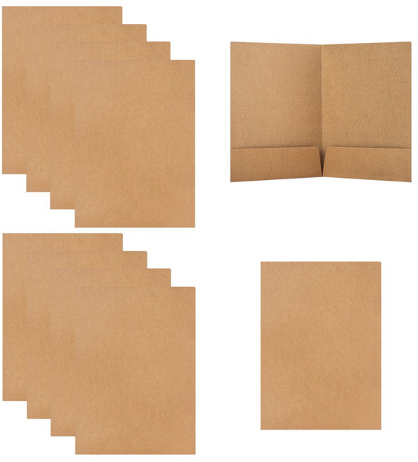 세우세 종이 A4 파일 엘홀더, 크라프트, 10개