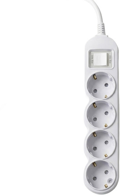 에코파워탭 과부하 차단 멀티탭 4구, 화이트, 1개, 1m