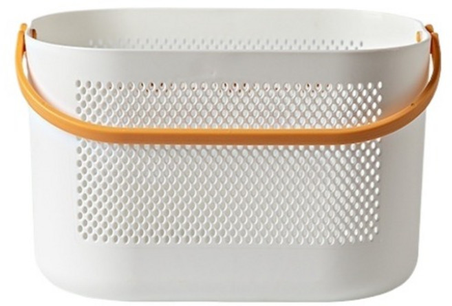 코지웰 다용도 핸드 바스켓 욕실 사우나 물빠짐 포인트 바구니, 옐로우