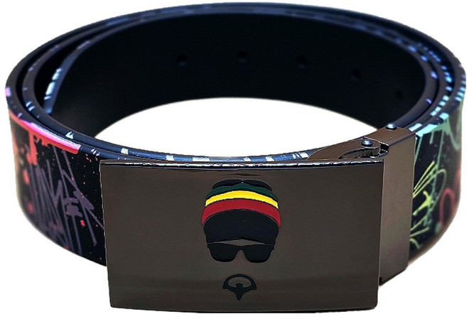 아이젠하임 소가죽 골프벨트, 블랙패턴 + 블랙말리바클, 1개