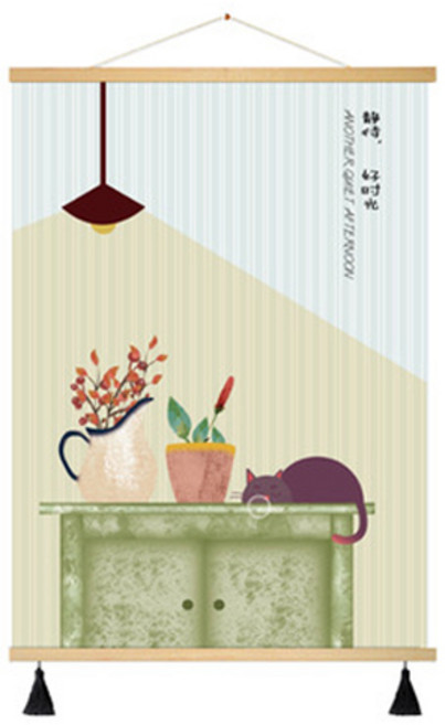 부트핏 감성 패브릭 배전함 가리개 벽걸이 그림 포스터, 9