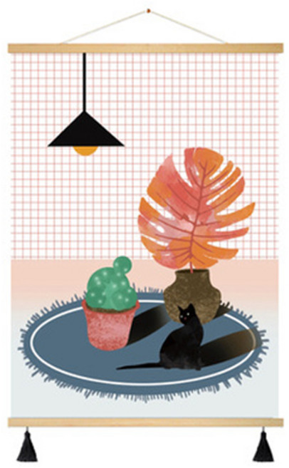 부트핏 감성 패브릭 배전함 가리개 벽걸이 그림 포스터, 6