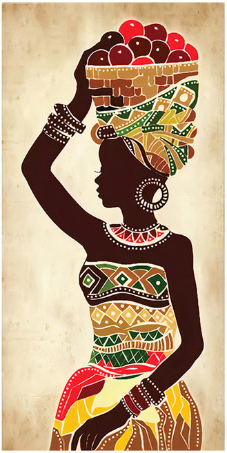 부트핏 아프리카 원주민 패브릭 벽걸이 그림, 타입2