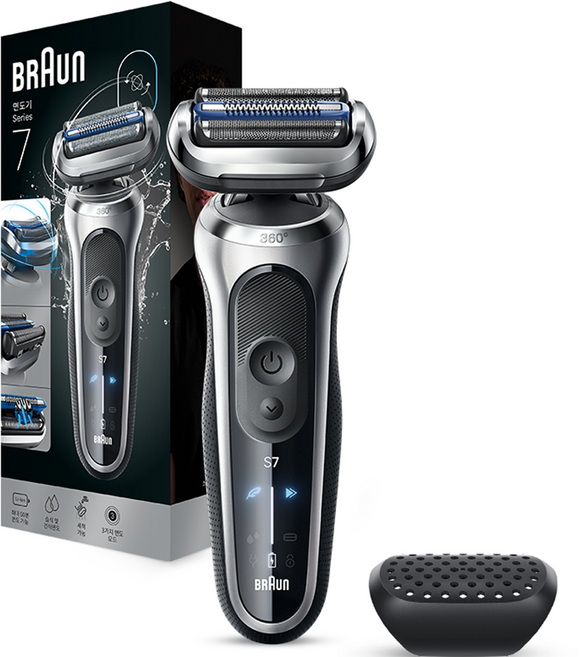 BRAUN 시리즈 7 스킨쉴드 전기 면도기, 실버, 73-S80000s