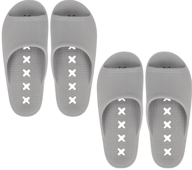 AlphaShoe 摩登針織浴室拖鞋, 2個