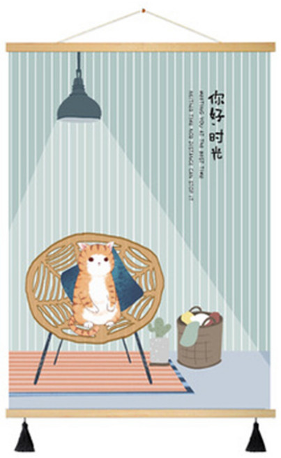 부트핏 감성 패브릭 배전함 가리개 벽걸이 그림 포스터, 8