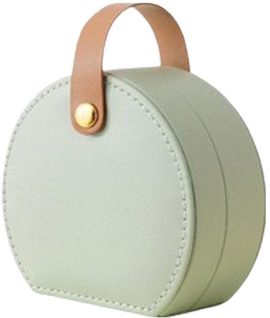 호랑나비 손잡이 포인트 휴대용 미니 악세사리 보관함, 그린, 1개