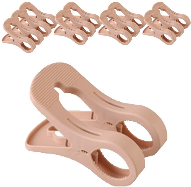 파라다이소 포근하게 감싸는 와이드 미니멀 집게, 핑크, 10개