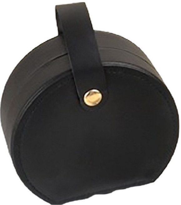 호랑나비 손잡이 포인트 휴대용 미니 악세사리 보관함, 블랙, 1개